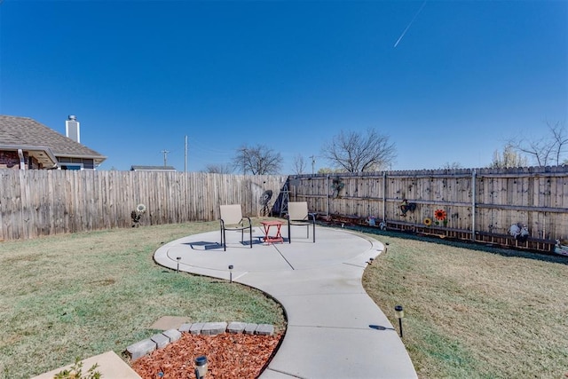 1624 NE 32nd St, Moore, OK 73160 - fenced backyard featuring a patio