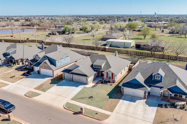 1624 NE 32nd St, Moore, OK 73160 - aerial view of residential area featuring a large body of water