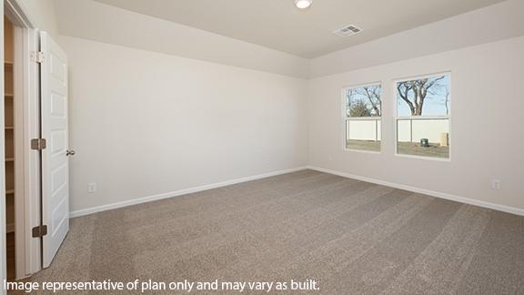 8313 NW 61st St, Oklahoma City, OK 73132 - carpeted spare room featuring recessed lighting, visible vents, and baseboards