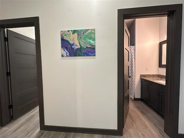 114495 S 4296th Rd, Porum, OK 74455 - hall with baseboards and light wood-style flooring