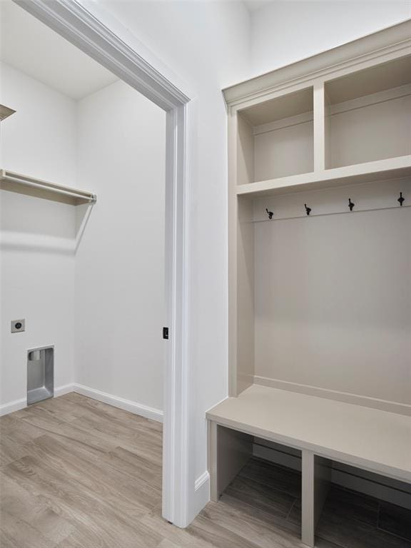 12712 NW 1st Ct, Yukon, OK 73099 - mudroom with light wood finished floors and baseboards