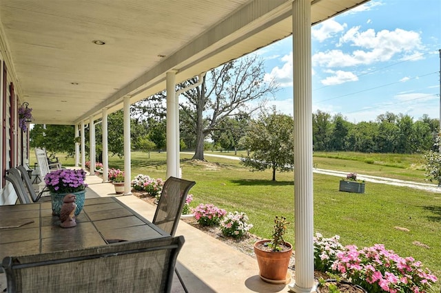 9122 Ns 3540th Rd, Prague, OK 74864 - view of patio / terrace with a porch