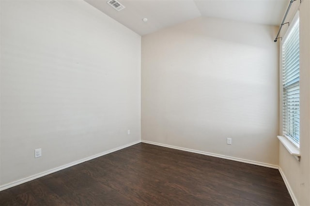 708 Havasu Dr, Norman, OK 73071 - spare room with wood finished floors, lofted ceiling, and baseboards
