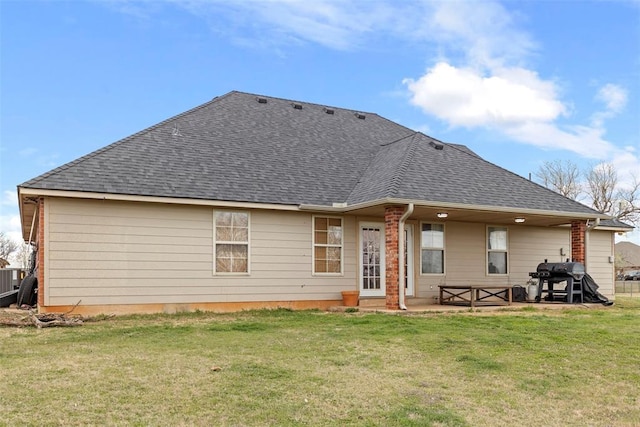 3311 Terrace Hills Rd, Piedmont, OK 73078 - back of house with roof with shingles and a yard