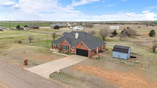 3311 Terrace Hills Rd, Piedmont, OK 73078 - birds eye view of property with a rural view