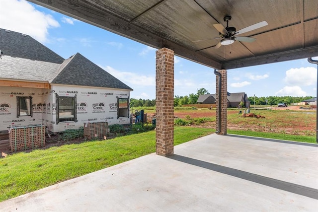15632 Flora Ave, Edmond, OK 73013 - view of patio featuring ceiling fan