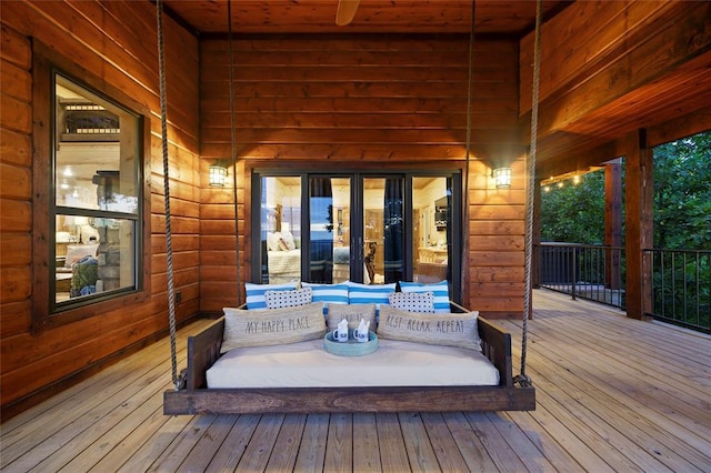 357 Little Creek Ln, Broken Bow, OK 74728 - view of wooden terrace