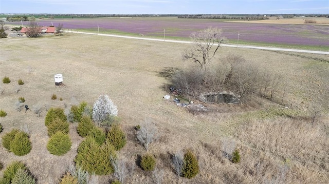 aerial view with a rural view