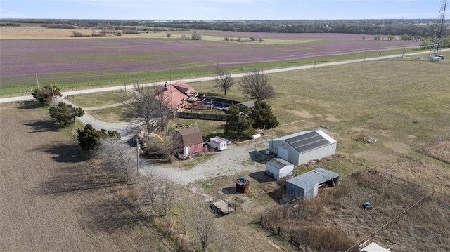drone / aerial view with a rural view
