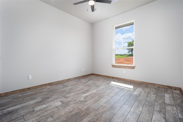 1430 County St Unit 2977, Blanchard, OK 73010 - empty room with wood finished floors and a ceiling fan