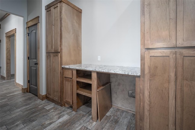 1430 County St Unit 2977, Blanchard, OK 73010 - kitchen with dark wood-style flooring and brown cabinets