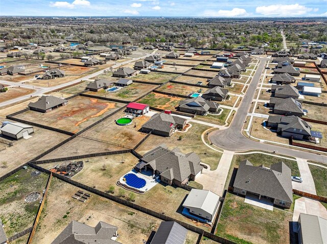 drone / aerial view with a residential view