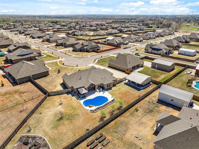 aerial view featuring a residential view