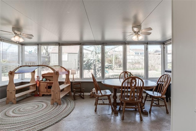 7205 N Seminole Ter, Warr Acres, OK 73132 - sunroom / solarium featuring speckled floor and a healthy amount of sunlight