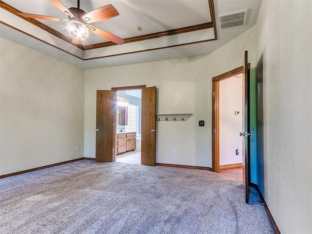 407 Heather Ln, Tuttle, OK 73089 - unfurnished room featuring carpet, a ceiling fan, ornamental molding, and baseboards