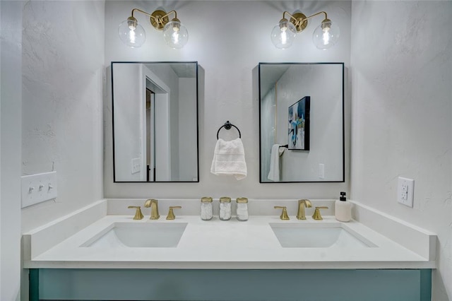 2765 NW 20th St, Oklahoma City, OK 73107 - bathroom featuring double vanity and a sink