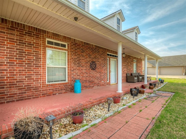view of patio with covered porch