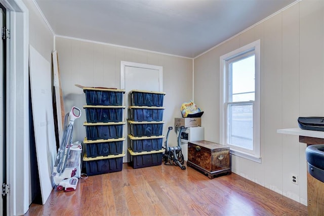 1011 W Mansur Ave, Guthrie, OK 73044 - office space featuring ornamental molding, wood finished floors, and a decorative wall