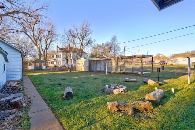 1011 W Mansur Ave, Guthrie, OK 73044 - view of yard with an outdoor fire pit