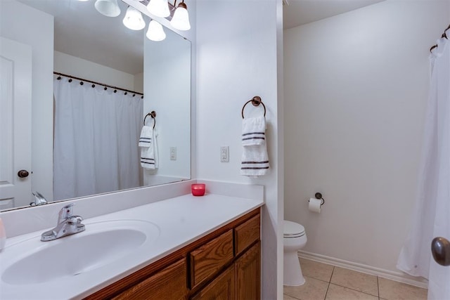 6574 Mint Julep Ln, Guthrie, OK 73044 - bathroom featuring vanity, tile patterned flooring, and a shower with curtain