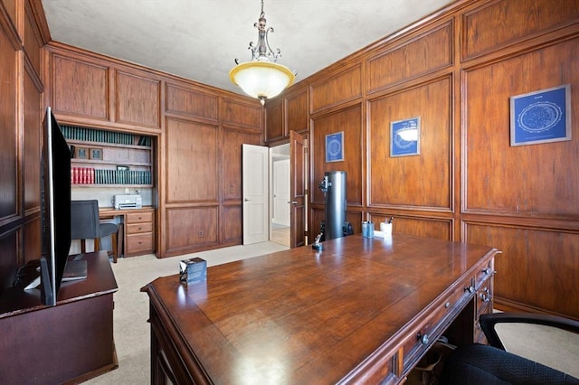 2817 Sweetbriar Way, Edmond, OK 73034 - carpeted office space with wooden walls
