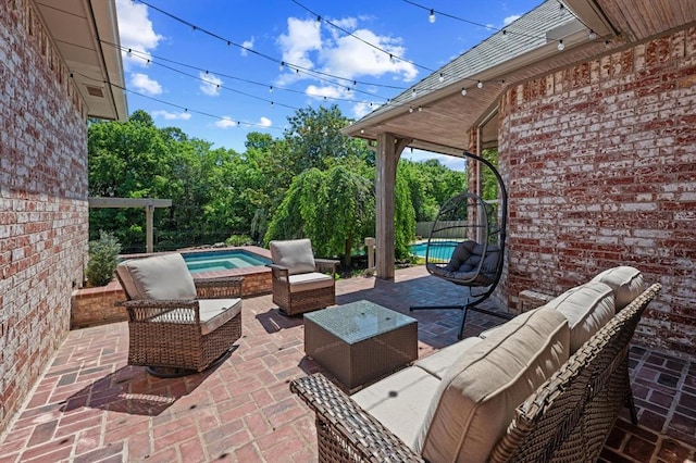 2817 Sweetbriar Way, Edmond, OK 73034 - view of patio / terrace featuring outdoor lounge area