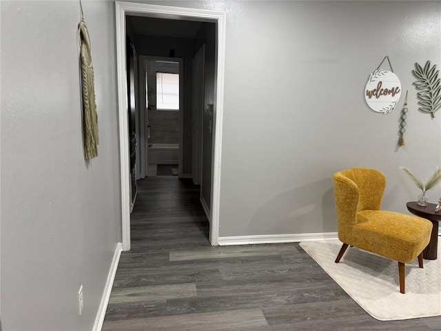 665 NW 15th St, Moore, OK 73160 - corridor with baseboards and wood finished floors