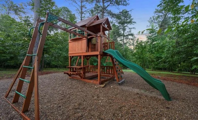 view of jungle gym