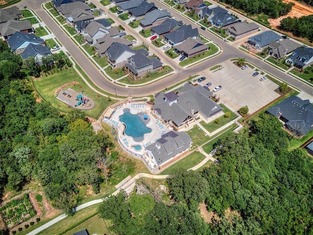 1924 Plaza District Dr, Edmond, OK 73034 - bird's eye view featuring a residential view