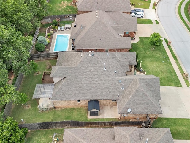 2809 Morgan Trace Rd, Yukon, OK 73099 - aerial view of property and surrounding area with a pool