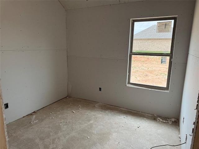view of spare room