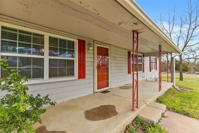 120 E 6th St, Stratford, OK 74872 - doorway to property with covered porch