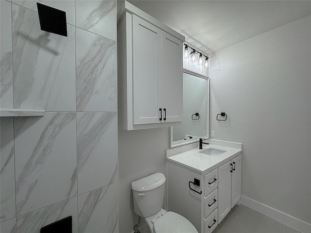7120 NW 155th St, Edmond, OK 73013 - half bathroom featuring vanity and toilet