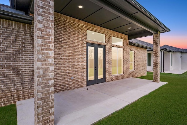 15600 Rockwell Park Ln, Edmond, OK 73013 - view of patio with french doors