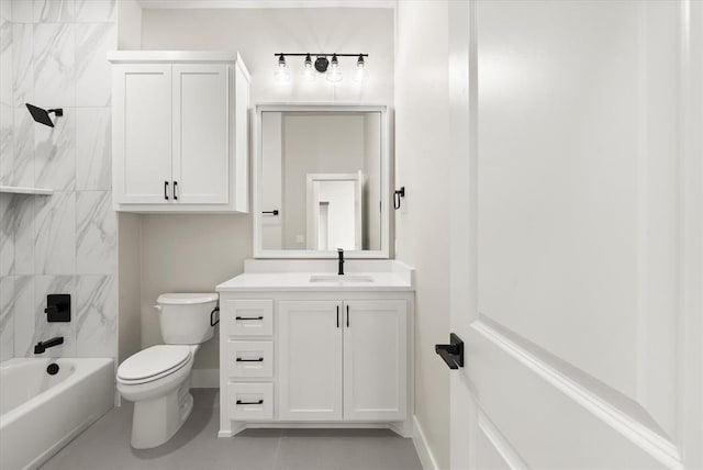 15600 Rockwell Park Ln, Edmond, OK 73013 - full bath with vanity, tile patterned floors, and shower / washtub combination