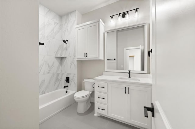 15600 Rockwell Park Ln, Edmond, OK 73013 - full bathroom featuring vanity, bathing tub / shower combination, and tile patterned floors