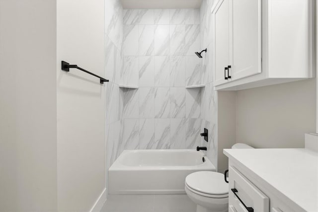 15600 Rockwell Park Ln, Edmond, OK 73013 - full bath with vanity,  shower combination, and tile patterned floors