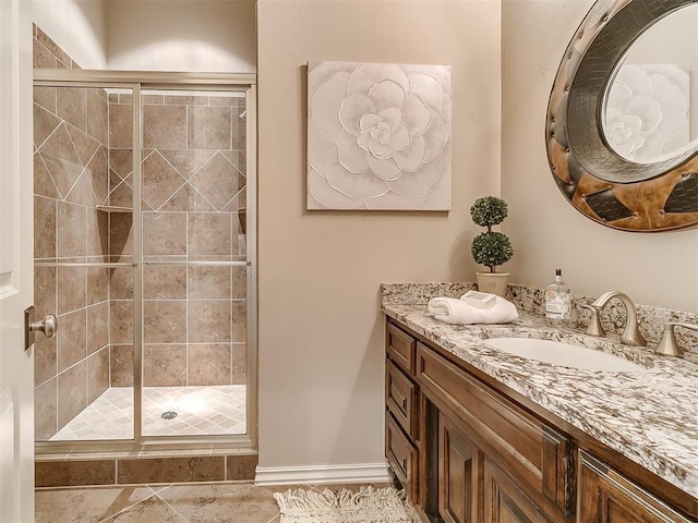 1109 Salvo Bridge Ct, Edmond, OK 73034 - full bathroom with vanity and a shower stall