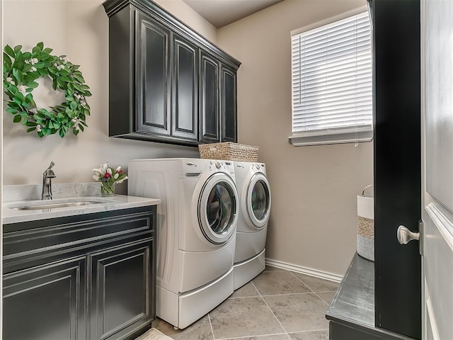 1109 Salvo Bridge Ct, Edmond, OK 73034 - laundry room with washer and clothes dryer and cabinet space