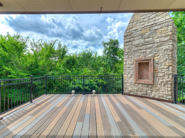 1109 Salvo Bridge Ct, Edmond, OK 73034 - view of wooden deck