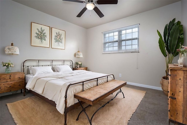 1527 N Pennsylvania Ave, Shawnee, OK 74804 - bedroom with carpet and a ceiling fan