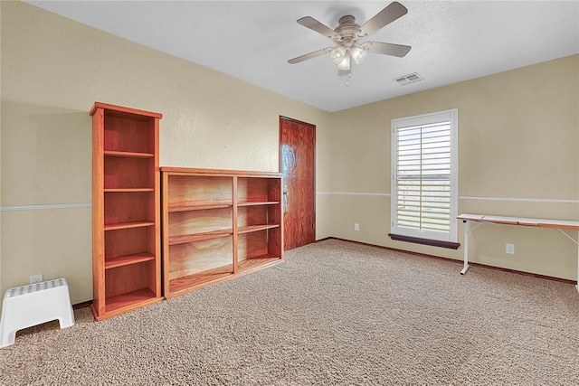 13989 US Highway 183, Hobart, OK 73651 - spare room with a ceiling fan, carpet, and baseboards
