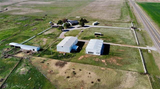 13989 US Highway 183, Hobart, OK 73651 - aerial view of property and surrounding area with rural landscape
