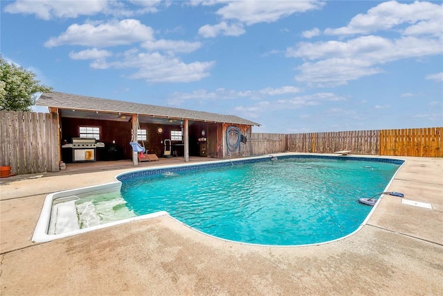 13989 US Highway 183, Hobart, OK 73651 - view of swimming pool featuring a fenced backyard and a patio area