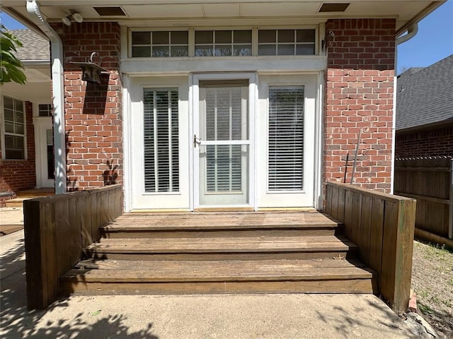 4000 Harrogate Dr, Norman, OK 73072 - doorway to property with brick siding