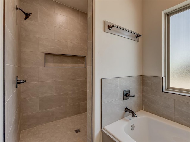 1209 Jozie Way, Tuttle, OK 73089 - bathroom featuring a garden tub and tiled shower