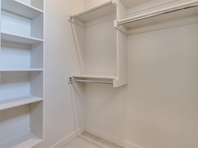 view of walk in closet