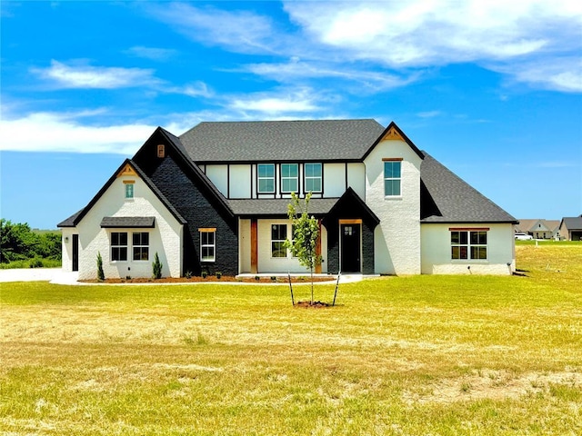 4175 White Ash Dr, Piedmont, OK 73078 - view of front of property featuring a front lawn and roof with shingles