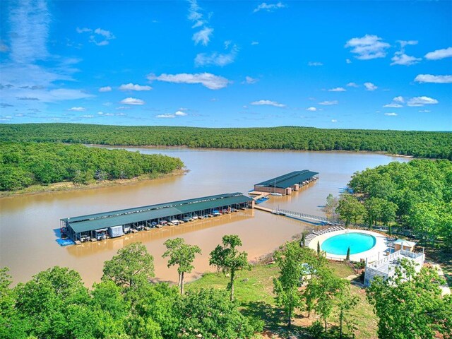 29 Water St Unit 10G, Carlton Landing, OK 74432 - aerial view featuring a forest view and a water view