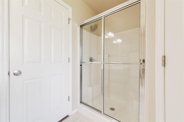 5309 SE 78th St, Oklahoma City, OK 73135 - full bath featuring a shower stall and tile patterned flooring
